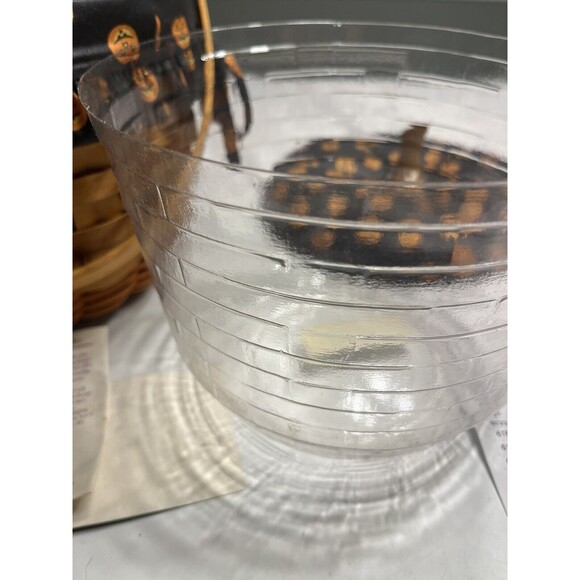 Longaberger Pumpkin Fall Stem Lid Basket Jack O' Lantern Liner Protector Combo - Picture 11 of 15